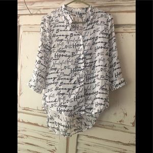 Button Blouse Words of Love